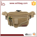 Moda de alta qualidade ao ar livre Multi-Pocket Canvas Waist Bag